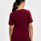 INAURA Avery Womens Round Neck Scrub Top CST942LS