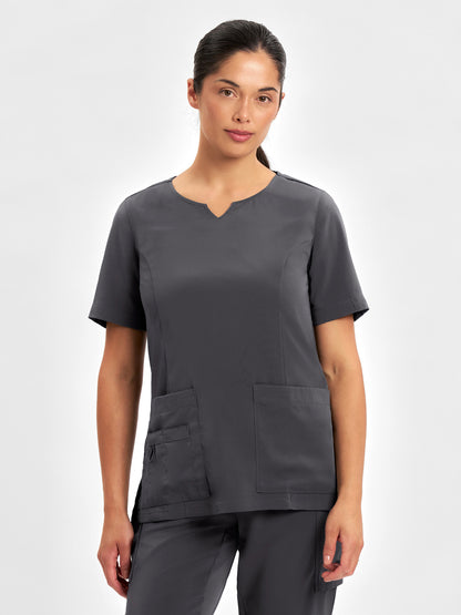 INAURA Avery Womens Round Neck Scrub Top CST942LS