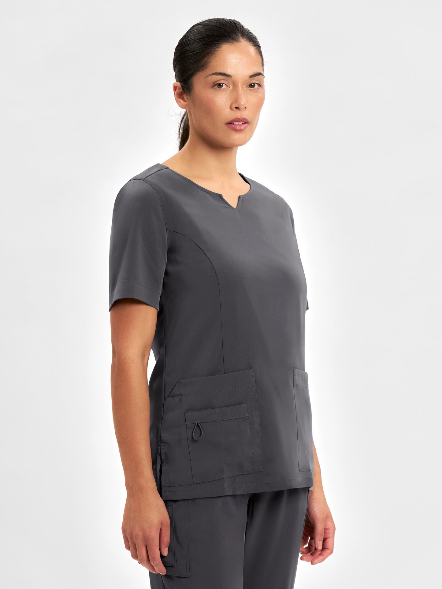 INAURA Avery Womens Round Neck Scrub Top CST942LS