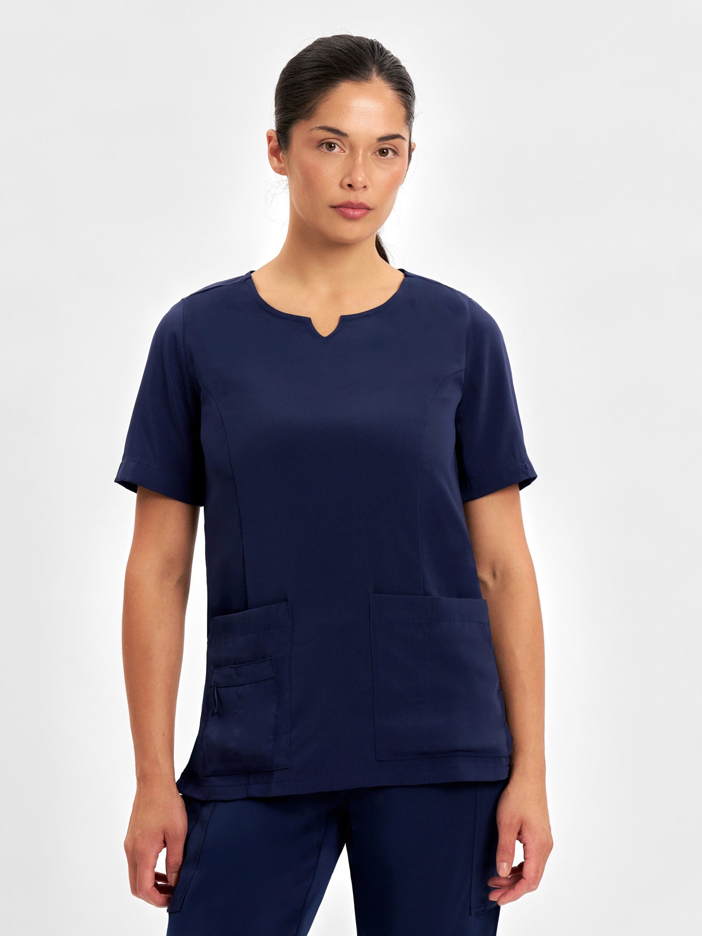 INAURA Avery Womens Round Neck Scrub Top CST942LS