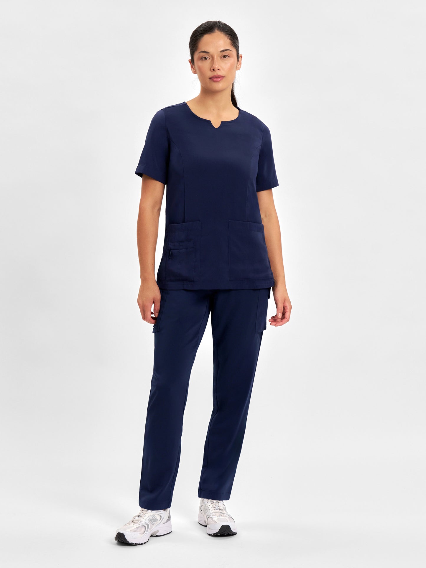 INAURA Avery Womens Round Neck Scrub Top CST942LS