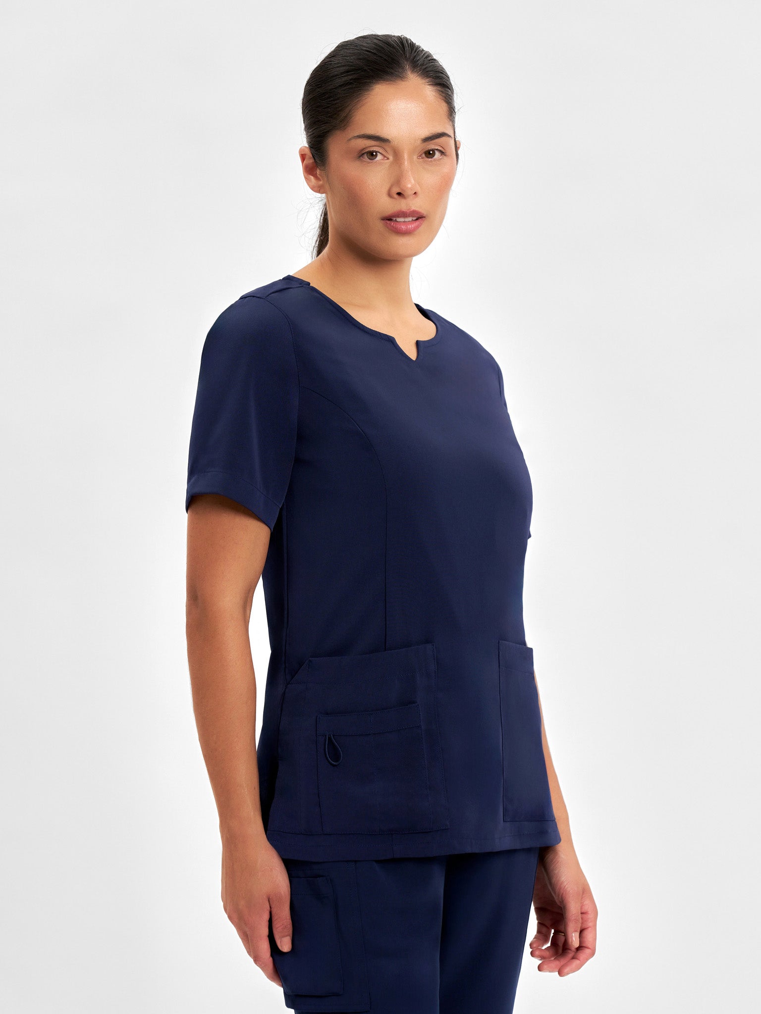 INAURA Avery Womens Round Neck Scrub Top CST942LS