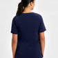 INAURA Avery Womens Round Neck Scrub Top CST942LS