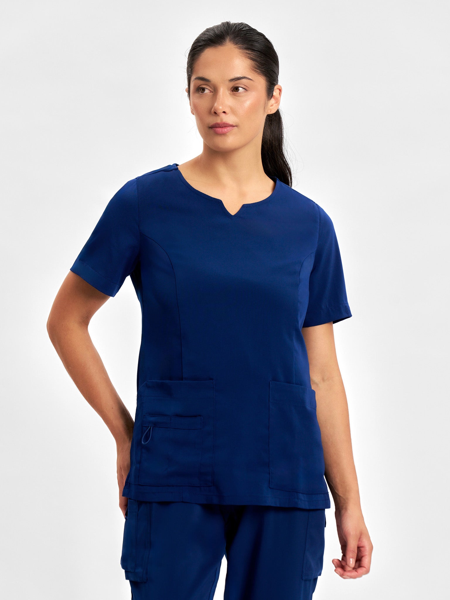 INAURA Avery Womens Round Neck Scrub Top CST942LS