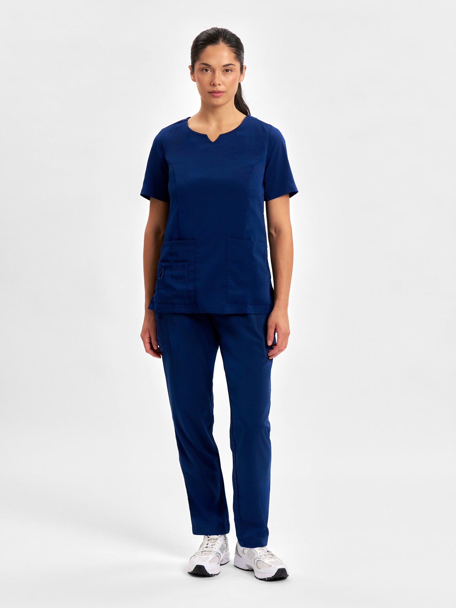 INAURA Avery Womens Round Neck Scrub Top CST942LS