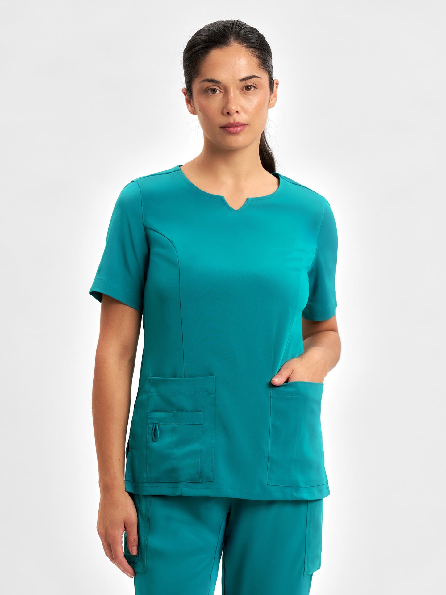INAURA Avery Womens Round Neck Scrub Top CST942LS