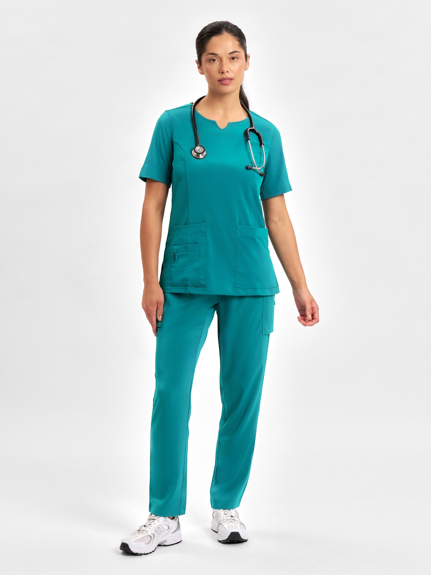 INAURA Avery Womens Round Neck Scrub Top CST942LS