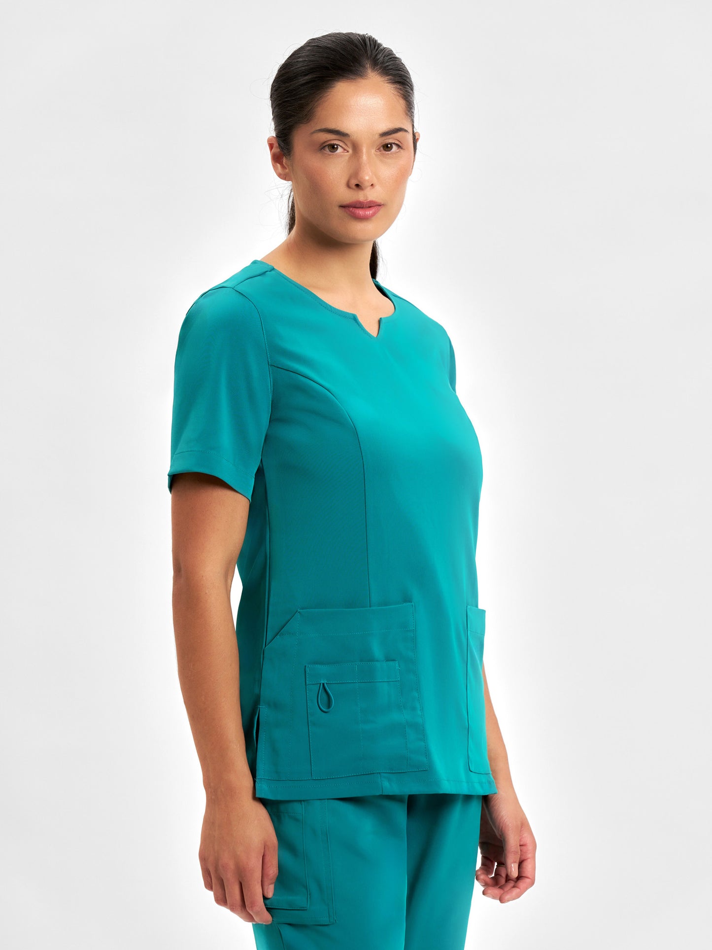 INAURA Avery Womens Round Neck Scrub Top CST942LS