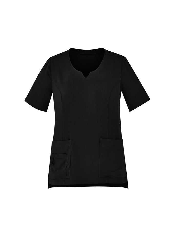 BIZ CARE Womens Avery Round Neck Scrub Top CST942LS