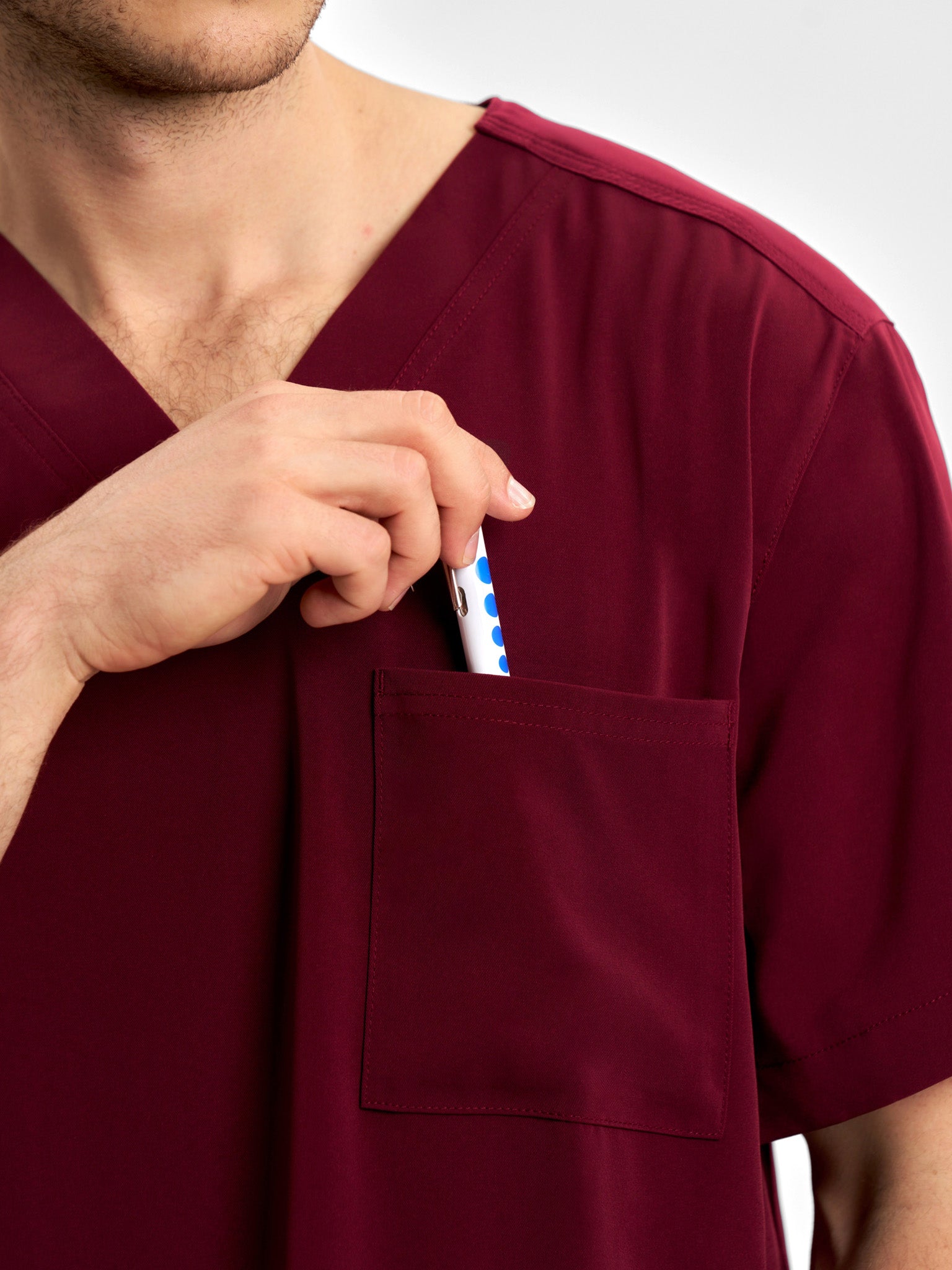 INAURA Avery Mens V-Neck Scrub Top CST945MS