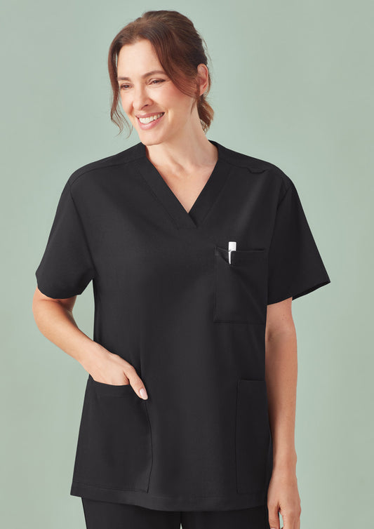 BIZ CARE Unisex Pulse V-Neck Scrub Top CU544US
