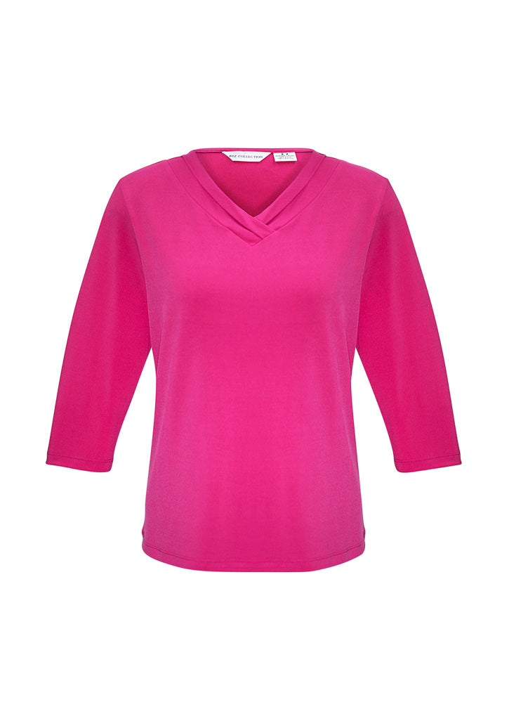 BIZ COLLECTION Womens Lana 3/4 Sleeve Top K819LT Clearance