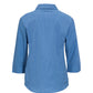 BIZ COLLECTION Womens Micro Check 3/4 Sleeve Shirt LB8200