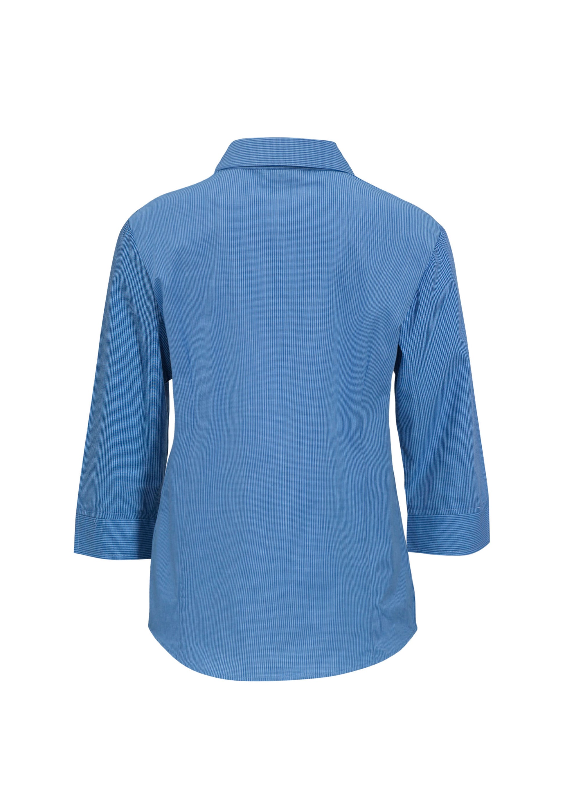 BIZ COLLECTION Womens Micro Check 3/4 Sleeve Shirt LB8200
