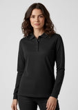 BIZ COLLECTION Womens Action Long Sleeve Polo P206LL