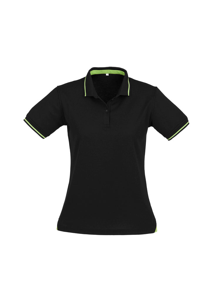 BIZ COLLECTION Womens Jet Short Sleeve Polo P226LS