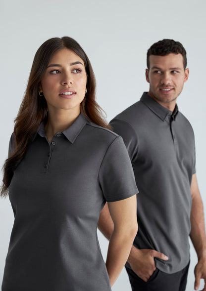 BIZ COLLECTION Womens Lotus Short Sleeve Polo P515LS