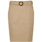 BIZ CORPORATES Womens Mid Waist Stretch Chino Skirt RGS264L
