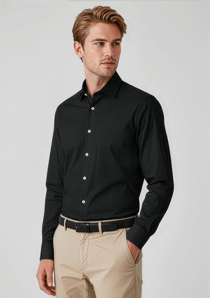BIZ CORPORATES Mens Charlie Classic Fit Long Sleeve Shirt RS968ML