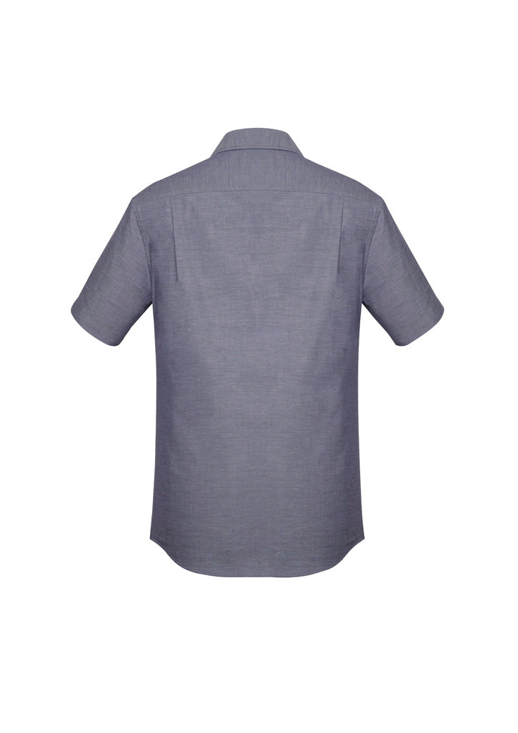 BIZ CORPORATES Mens Charlie Classic Fit Short Sleeve Shirt RS968MS Clearance