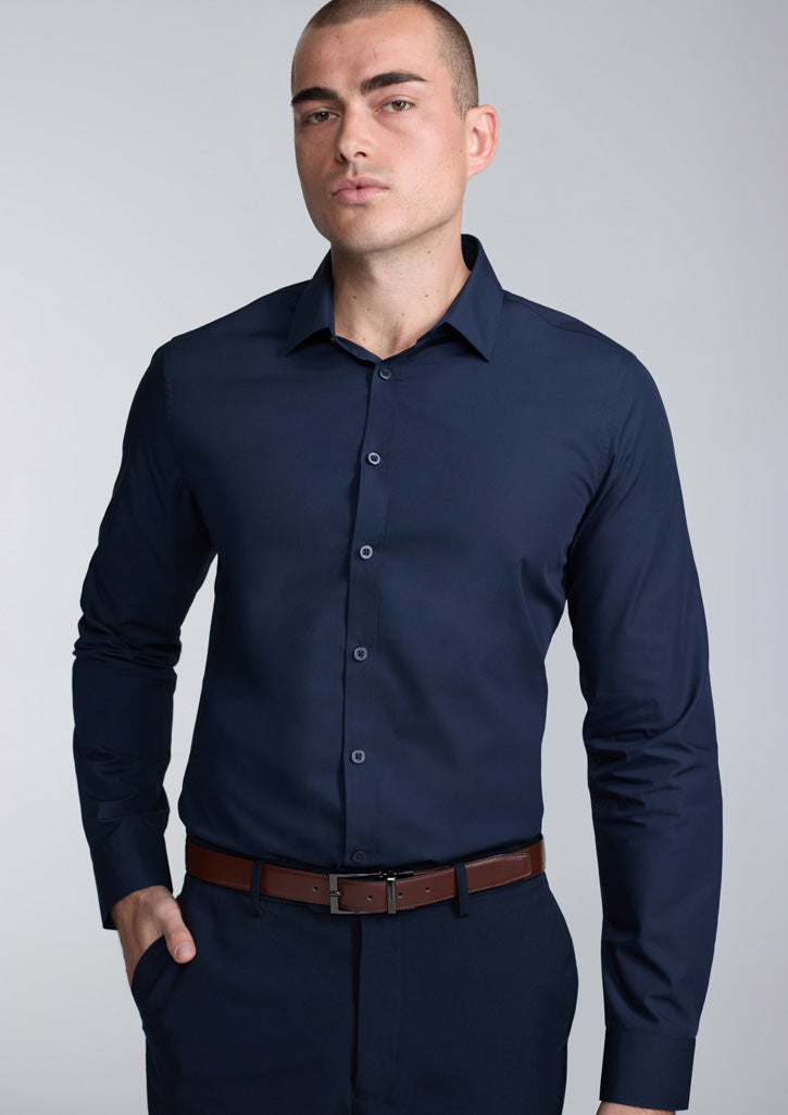 BIZ COLLECTION Lexington Mens Slim Fit Long Sleeve Shirt S621M