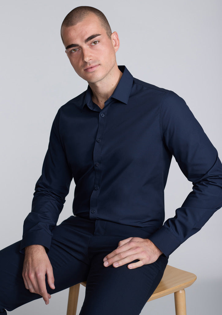BIZ COLLECTION Lexington Mens Slim Fit Long Sleeve Shirt S621M