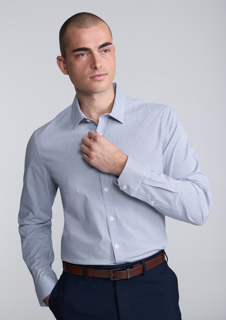 BIZ COLLECTION Fitzroy Mens Slim Fit Long Sleeve Shirt S625M