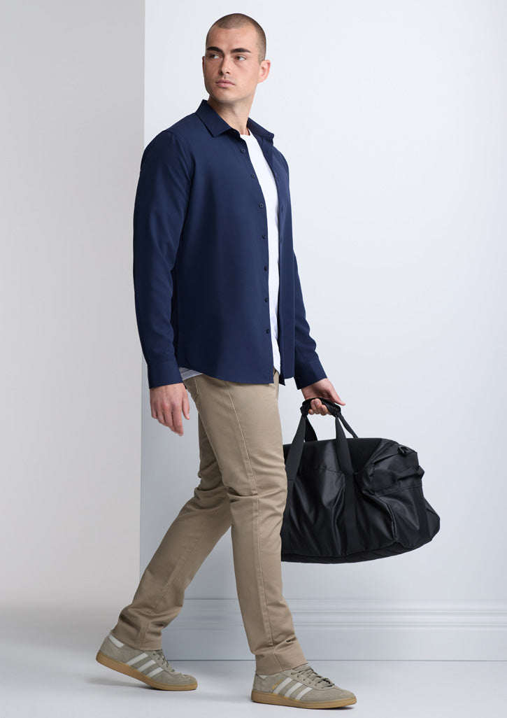 BIZ COLLECTION Quick Dry Movement Mens Long Sleeve Shirt S629M