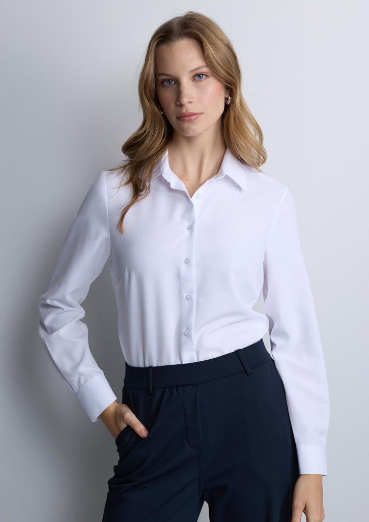 BIZ COLLECTION Quick Dry Movement Womens Long Sleeve Shirt S629W