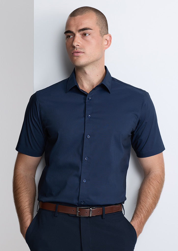 BIZ COLLECTION Fitzroy Mens Classic Fit Short Sleeve Shirt S635M