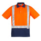 SYZMIK Mens Hi Vis Spliced Short Sleeve Polo - Shoulder Taped ZH233