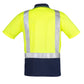 SYZMIK Mens Hi Vis Spliced Short Sleeve Polo - Shoulder Taped ZH233