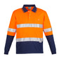 SYZMIK Mens Hi Vis Spliced Long Sleeve Polo - Hoop Taped ZH235