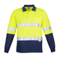 SYZMIK Mens Hi Vis Spliced Long Sleeve Polo - Hoop Taped ZH235