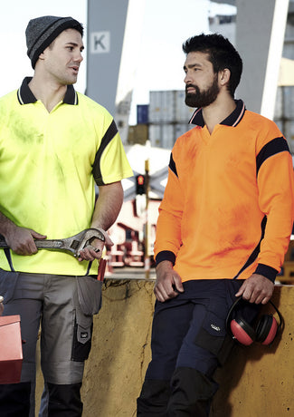SYZMIK Mens Hi Vis Aztec Short Sleeve Polo ZH248