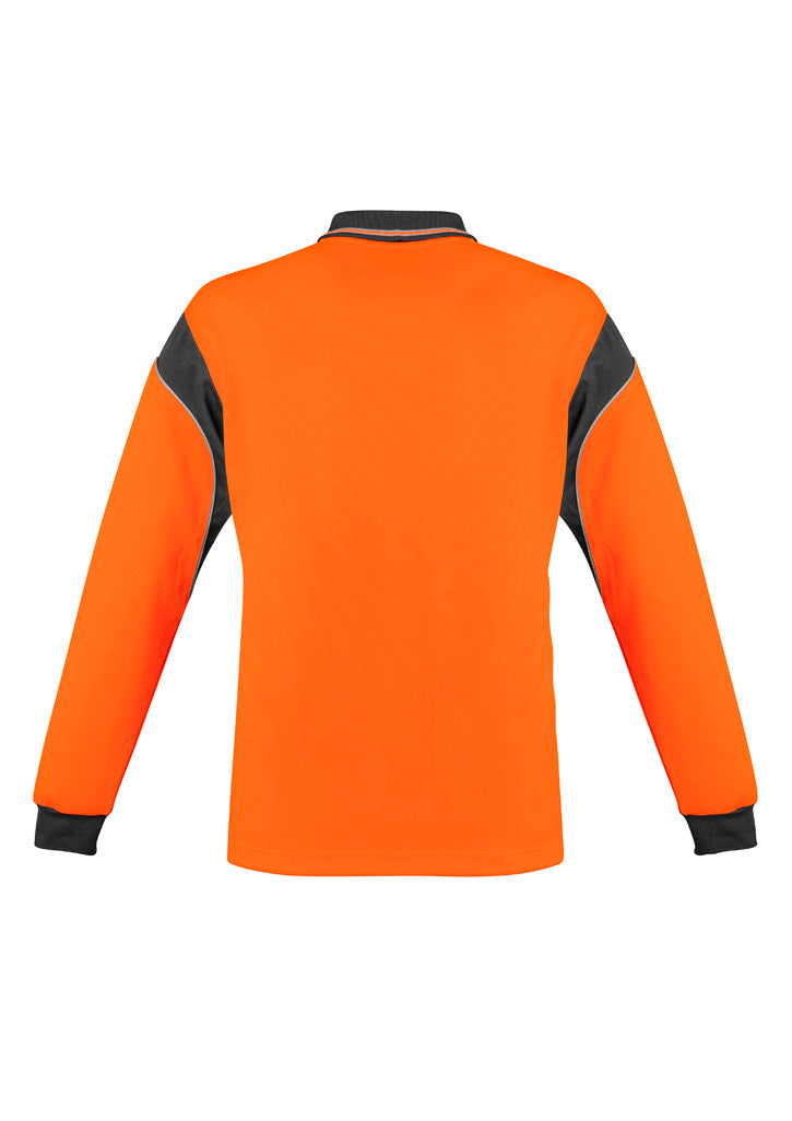 SYZMIK Mens Hi Vis Aztec Long Sleeve Polo ZH249
