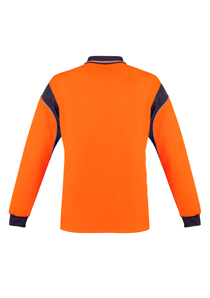 SYZMIK Mens Hi Vis Aztec Long Sleeve Polo ZH249