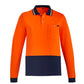 SYZMIK Mens Hi Vis Cotton Long Sleeve Polo ZH430