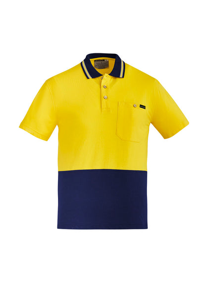SYZMIK Mens Hi Vis Cotton Short Sleeve Polo ZH435