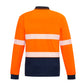 SYZMIK Unisex Hi Vis Segmented Tape Long Sleeve Polo ZH530