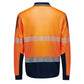 SYZMIK Mens Hi Vis Flux Segmented Tape Long Sleeve Polo ZH550