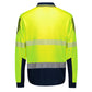 SYZMIK Mens Hi Vis Flux Segmented Tape Long Sleeve Polo ZH550