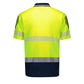SYZMIK Mens Hi Vis Flux Segmented Tape Short Sleeve Polo ZH555