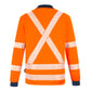 SYZMIK Unisex Hi Vis X Back NSW Rail Long Sleeve Polo ZH690