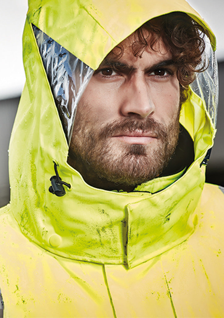 SYZMIK Mens Hi Vis 4 In 1 Waterproof Jacket ZJ532