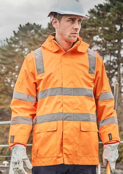 SYZMIK Unisex Hi Vis VIC Rail 4 In 1 Waterproof Jacket ZJ580