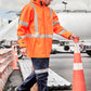 SYZMIK Mens Hi Vis X Back Heavy Duty Waterproof Jacket ZJ620-AU