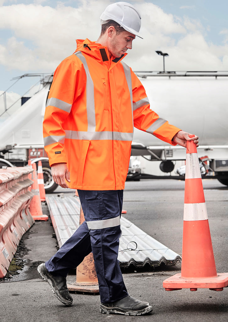 SYZMIK Mens Hi Vis X Back Heavy Duty Waterproof Jacket ZJ620-AU