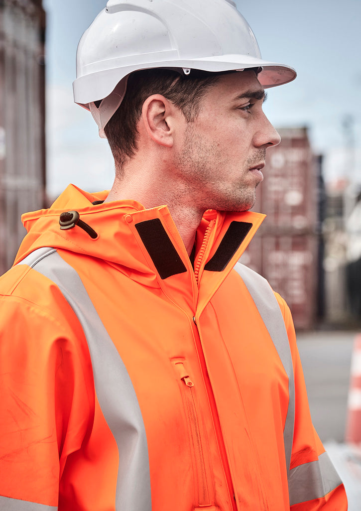 SYZMIK Mens Hi Vis X Back Heavy Duty Waterproof Jacket ZJ620-AU
