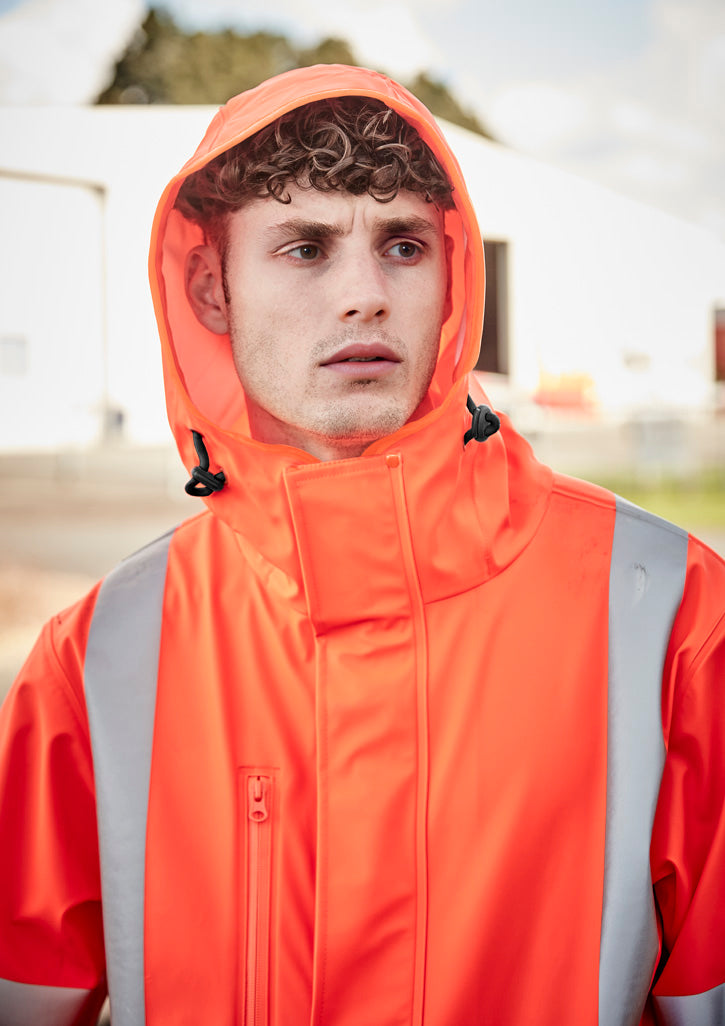 SYZMIK Mens Hi Vis X Back Heavy Duty Waterproof Jacket ZJ620-AU